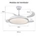 Lâmpada de ventilador de teto com luz LED motor DC silencioso Lâmpada de ventilador de teto com luz LED motor DC silencioso Branco