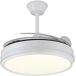 Ventilador de teto com motor DC leve e ultra silencioso Ventilador de teto com motor DC leve e ultra silencioso Branco