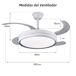 Ventilador de teto com motor DC leve e ultra silencioso Ventilador de teto com motor DC leve e ultra silencioso Branco