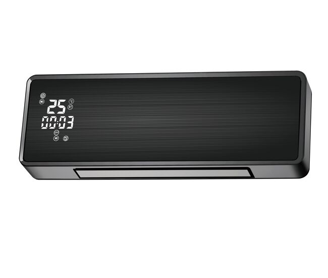 Aquecedor de parede cerâmico split 2000 w com frente em vidro preto com controlo wifi