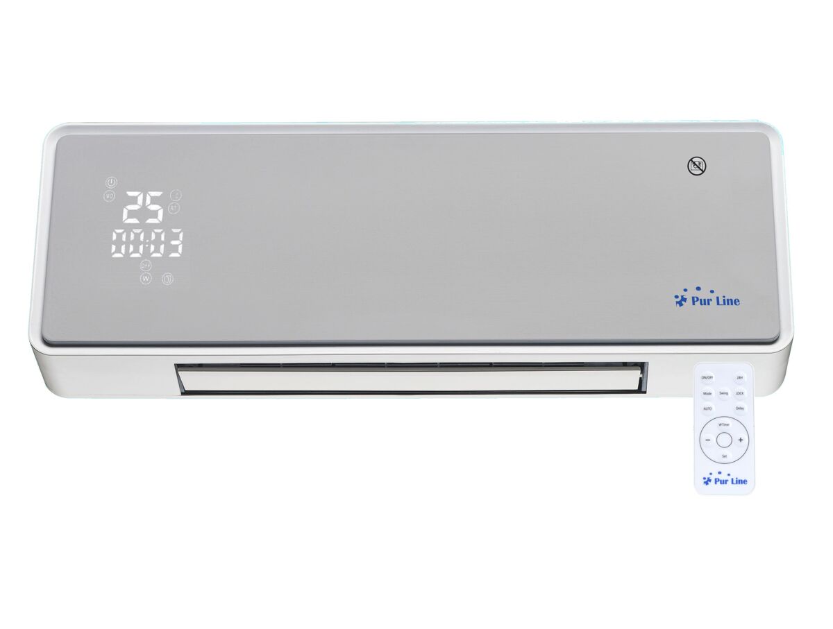 Aquecedor de parede de cerâmica 2000W com painel de controlo