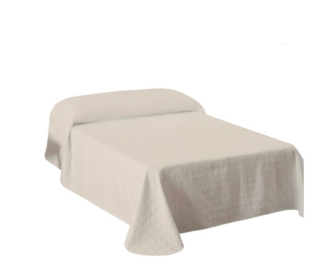 Colcha primavera verão reversível toscana beige cama 90cm