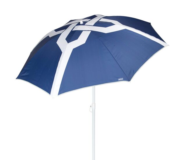 Aktive guarda-sol de praia 8 hastes 200 cm inclinável com impressão bleu