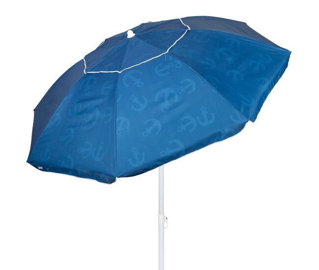 Aktive guarda-sol de praia à prova de vento 8 varas 220 cm bleu com estampado de âncora