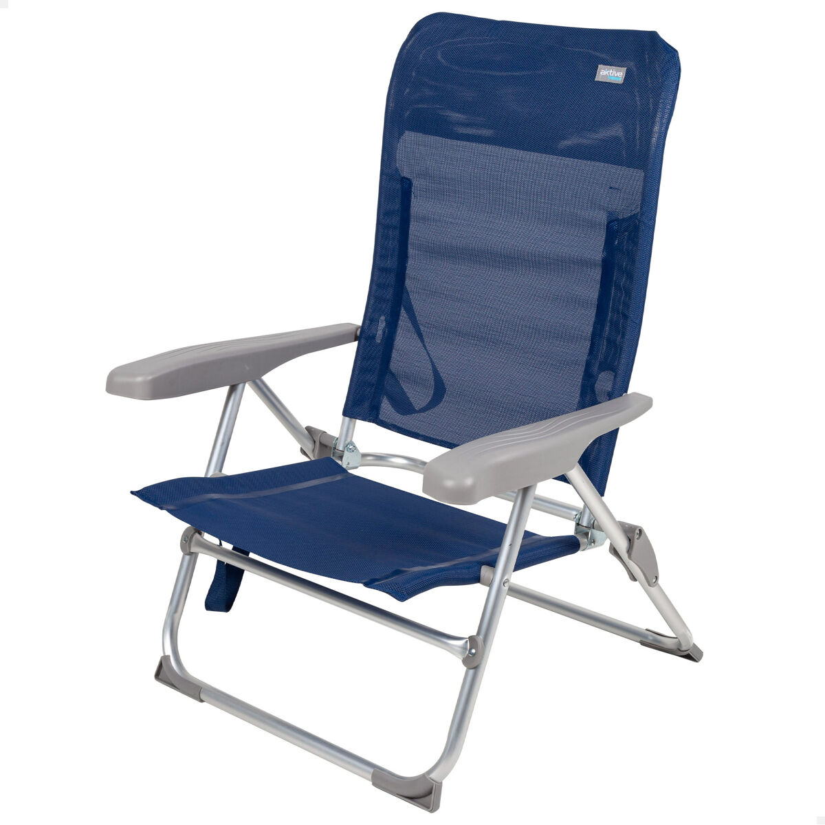 Cadeira de praia dobrável multiposições baixa blue slim aktive