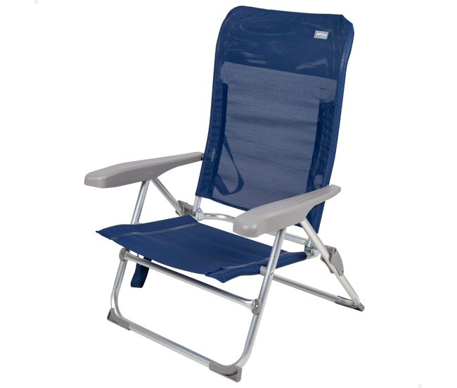 Cadeira de praia dobrável multiposições baixa blue slim aktive