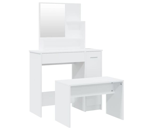 Vidaxl conjunto toucador 86,5x35x136 cm branco