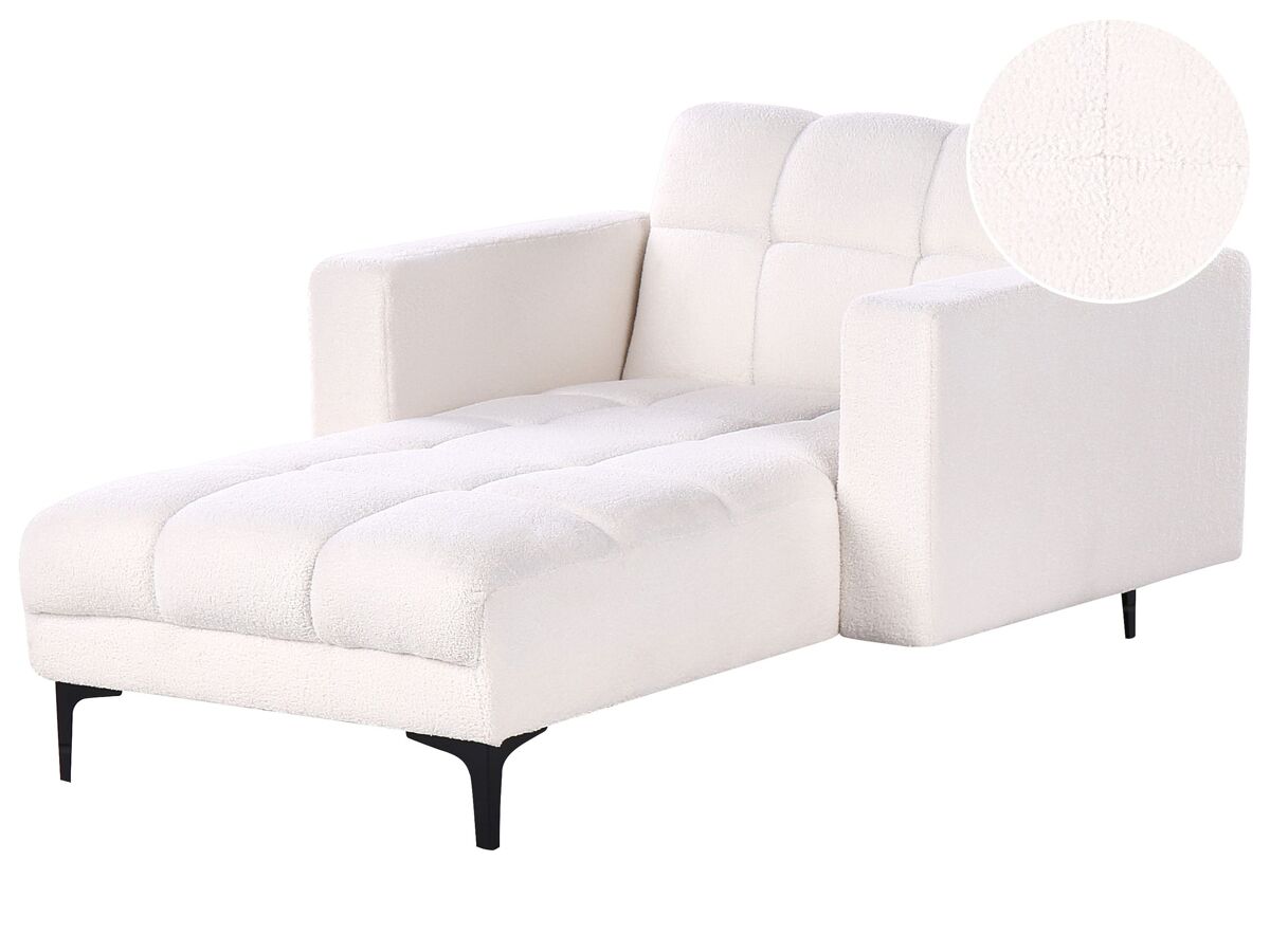Beliani Chaise longue Bouclé ALNES