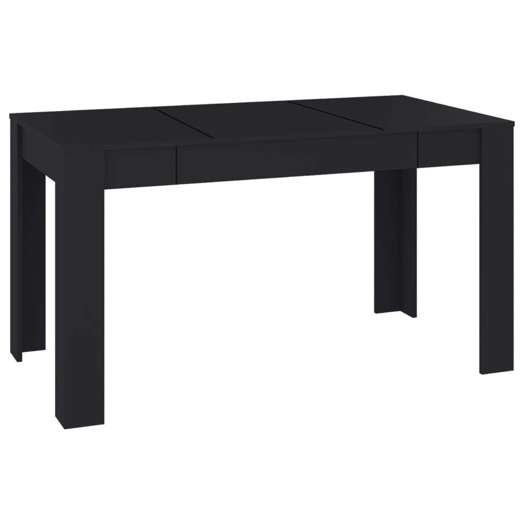 Vidaxl mesa de jantar 140x74,5x76 cm contraplacado preto