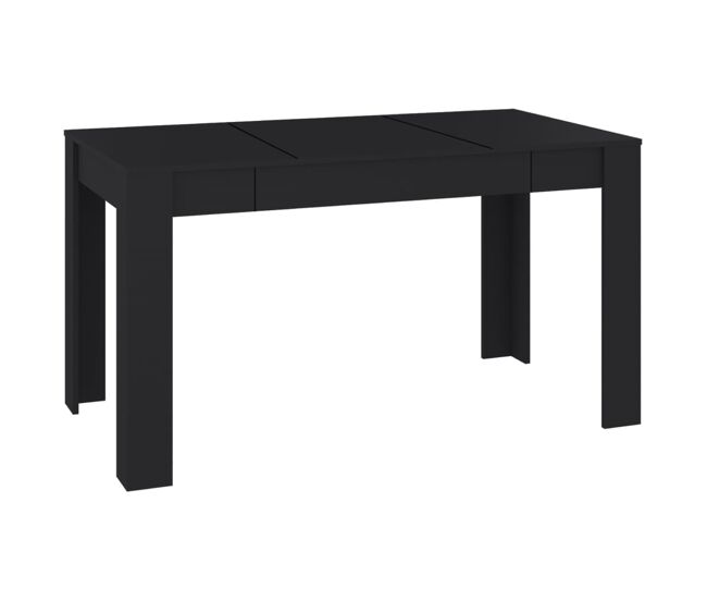 Vidaxl mesa de jantar 140x74,5x76 cm contraplacado preto