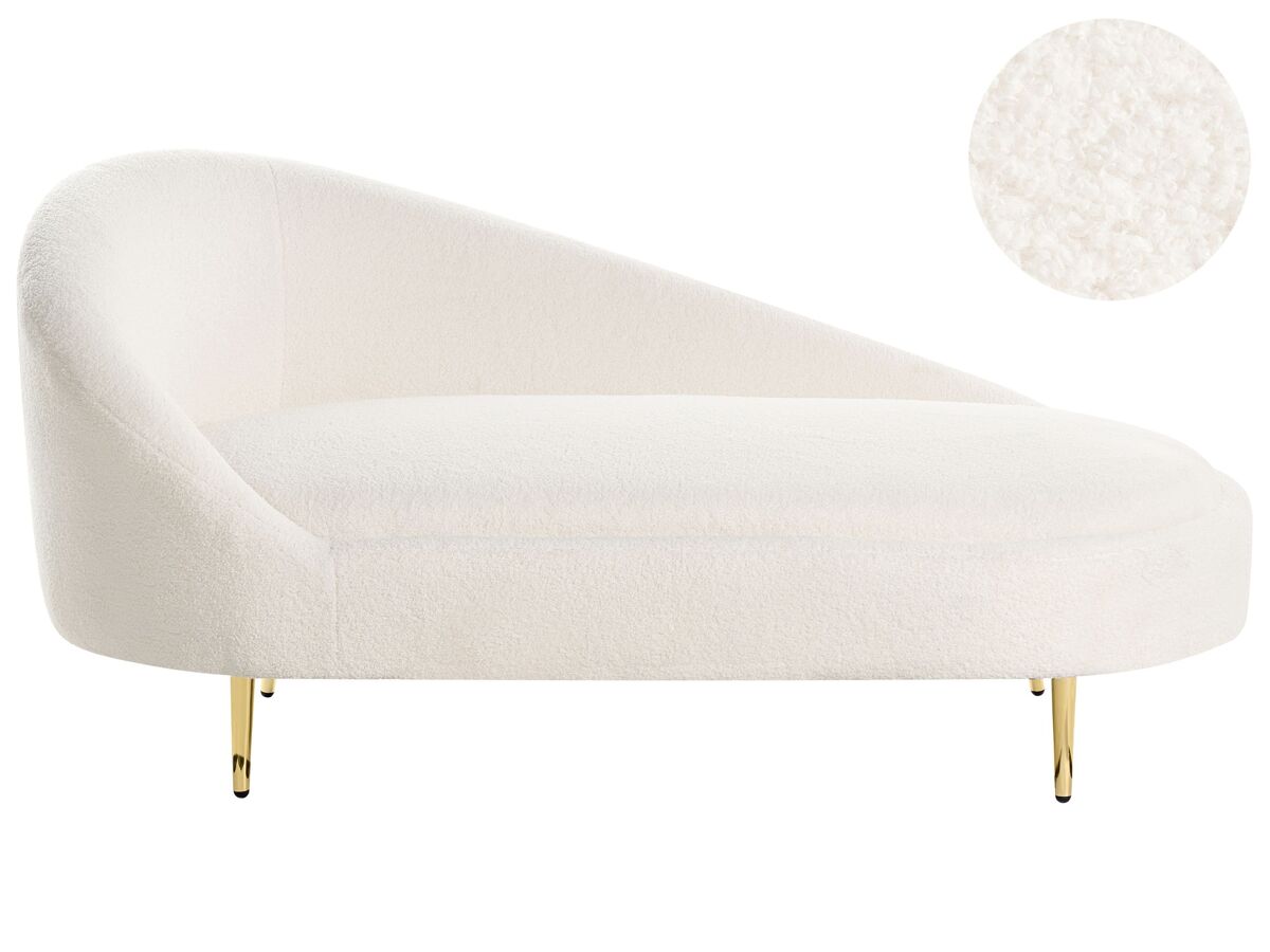 Beliani Chaise longue à esquerda Bouclé VALREAS