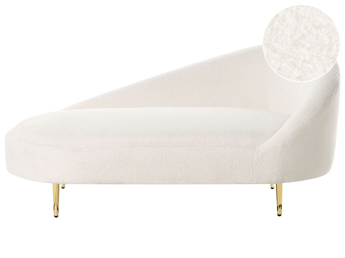 Beliani Chaise longue à direita Bouclé VALREAS