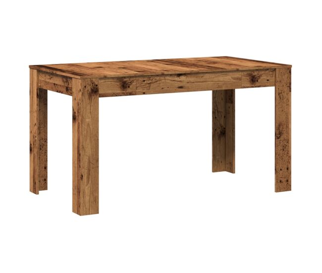 Vidaxl mesa de jantar 140x74,5x76cm derivados de madeira madeira velha