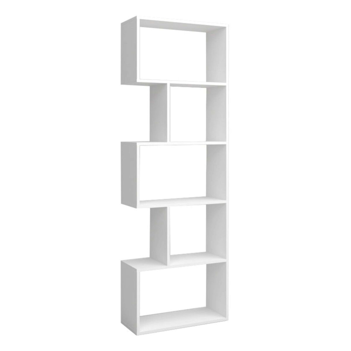 Estante neon branco fosco com 5 prateleiras, 181x60x25 cm