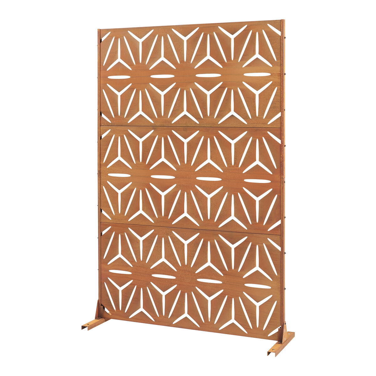 Parede divisória kilsturd aço 180x120 cm ferrugem nobre [casa.pro]