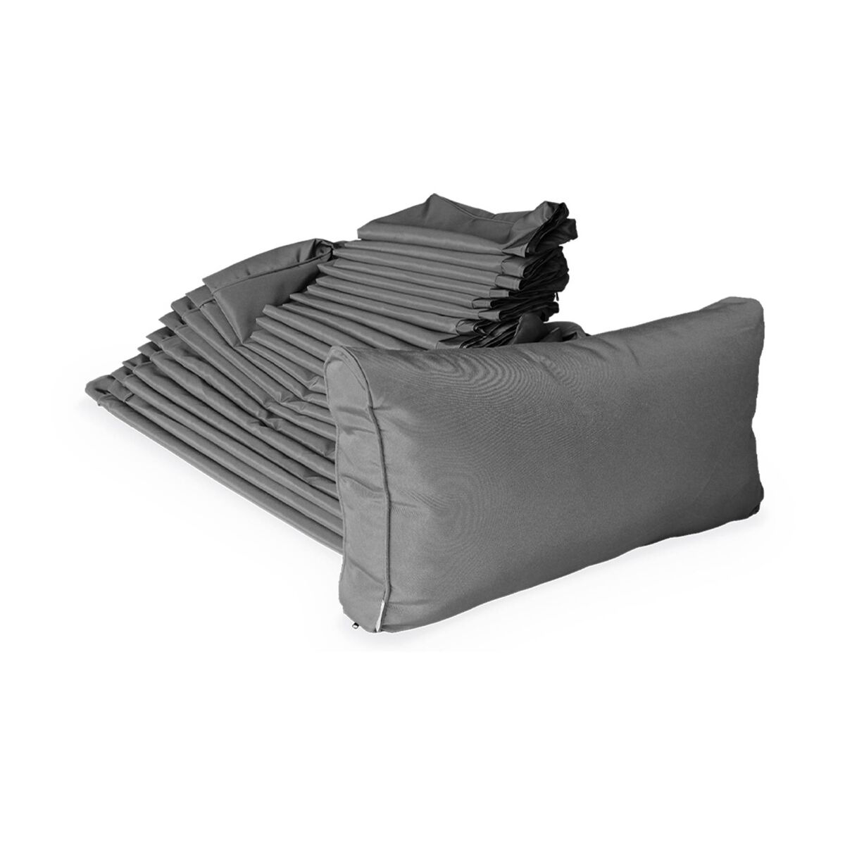 Capas de almofada para mobiliário de jardim, tripoli, cinza, 140x70x12 cm