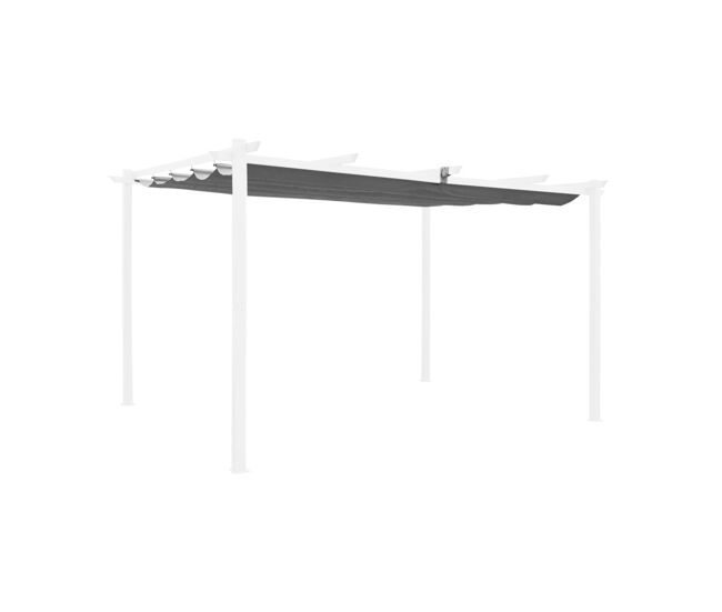 Cobertura de telhado para pérgola isla 3x4m, lona isla, 355x248.5x1 cm