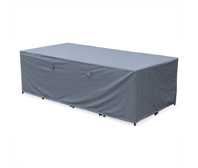 Cobertura protetora para mesa de jardim, cubo 12 / vabo 12 / vasto 12, cinza, 230x112x70 cm