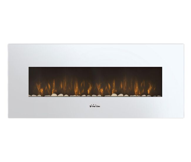 Lareira eléctrica de encastrar 2000w non com frente plana branco