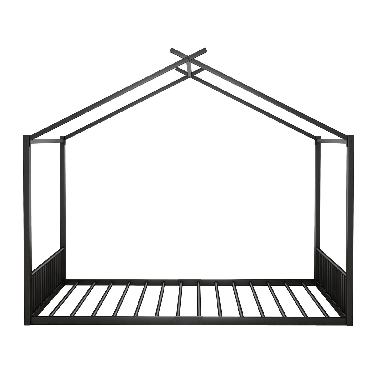 Cama de cabina 140x200 cm - estrutura em ferro - preto