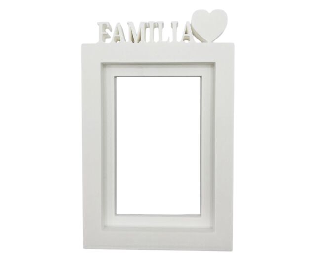 Porta-retratos de mesa ou parede / modelo ''family'' / tamanho da moldura 24,5x17,5cm para fotos 13x18cm / cor branca