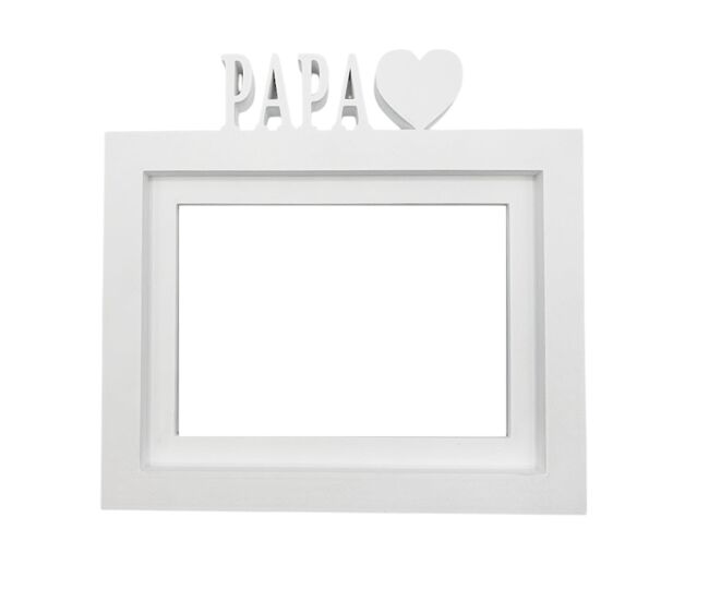 Porta-retratos de mesa ou parede / modelo ''papa'' / tamanho da moldura 24x22,5cm para fotos 15x20cm / cor branca