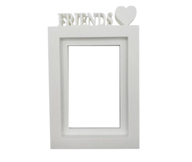 Moldura de mesa ou parede / modelo ''friends'' / tamanho da moldura 24,5x17,5cm para fotos 13x18cm / cor branca
