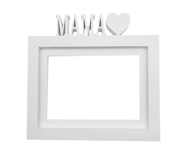 Moldura de mesa ou parede / modelo ''mama'' / tamanho da moldura 24x22,5cm para fotos 15x20cm / cor branca
