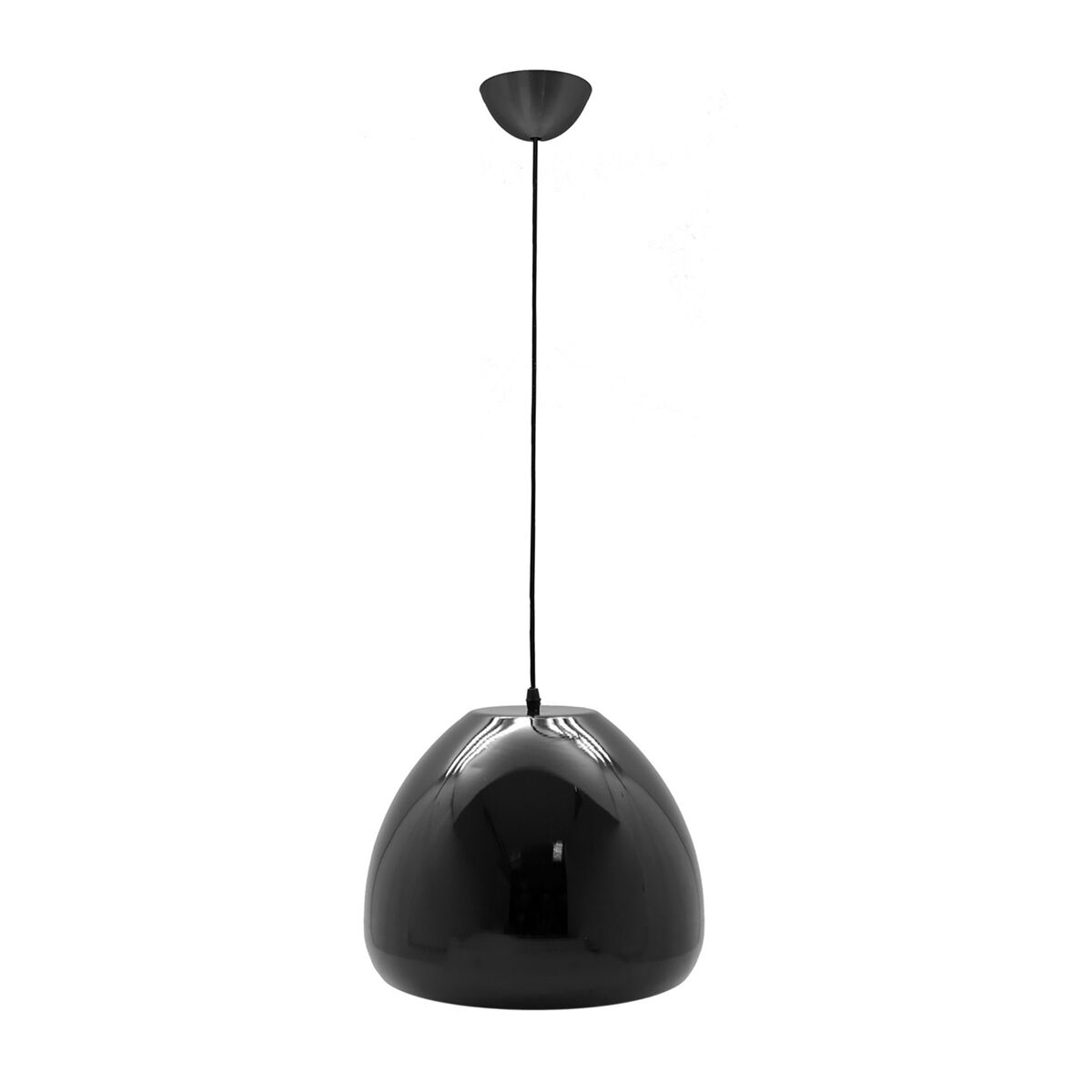 Well home - luminária pendente de teto design globo em acrílico preto ø34x26