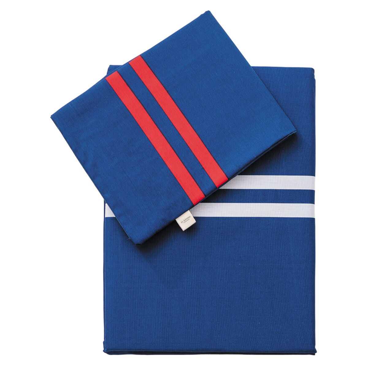 Conjunto de 3 peças azul marinho (capa de edredão única 155x200+30cm + lençol de baixo 90x200+30cm + capa de almofada 45x115cm) 100% algodão 180tc el