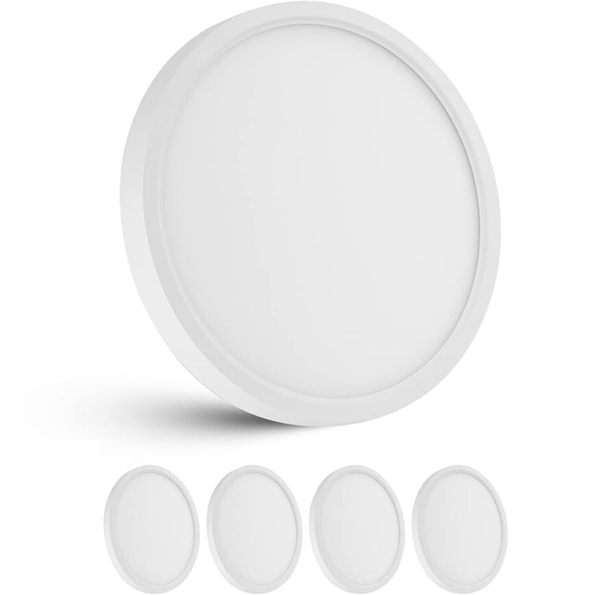 Plafón LED Pack 4 Lâmpada de Techo Redondo 4000K