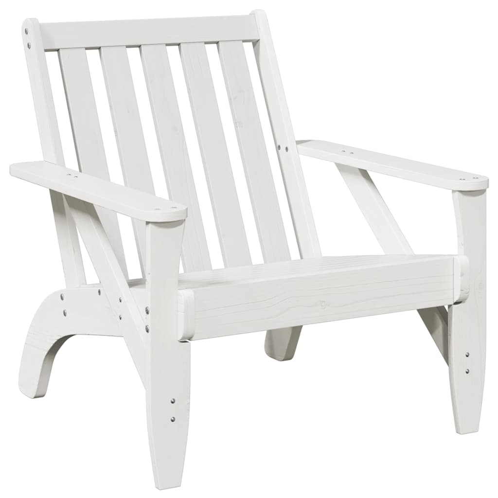 Vidaxl cadeira de jardim adirondack 75x77x77 cm pinho maciça branco