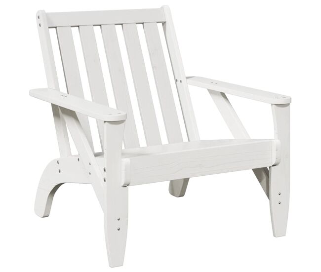 Vidaxl cadeira de jardim adirondack 75x77x77 cm pinho maciça branco