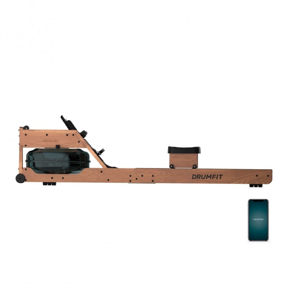 Remos de água drumfit rower 20000 neptuno wood cecotec