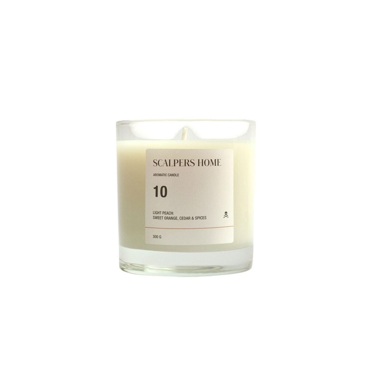 Vela perfumada 300gr aroma leve pêssego scalpers