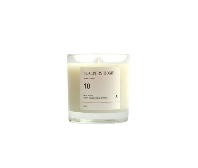 Vela perfumada 300gr aroma leve pêssego scalpers