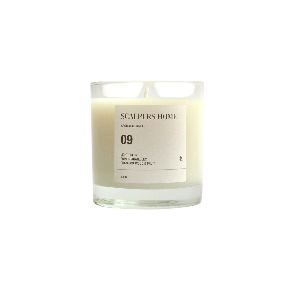 Vela perfumada 300gr aroma verde claro scalpers