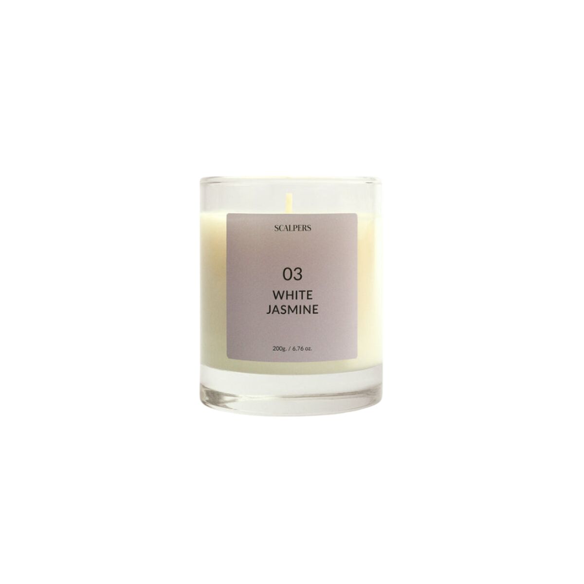 Vela perfumada 200gr aroma jasmim branco scalpers