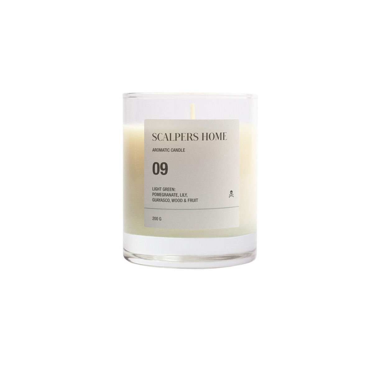 Vela perfumada 200gr aroma verde claro scalpers