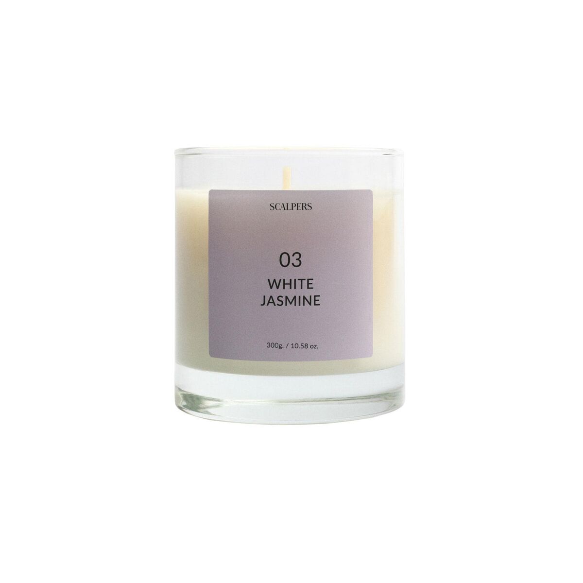 Vela perfumada 300gr aroma jasmim branco scalpers