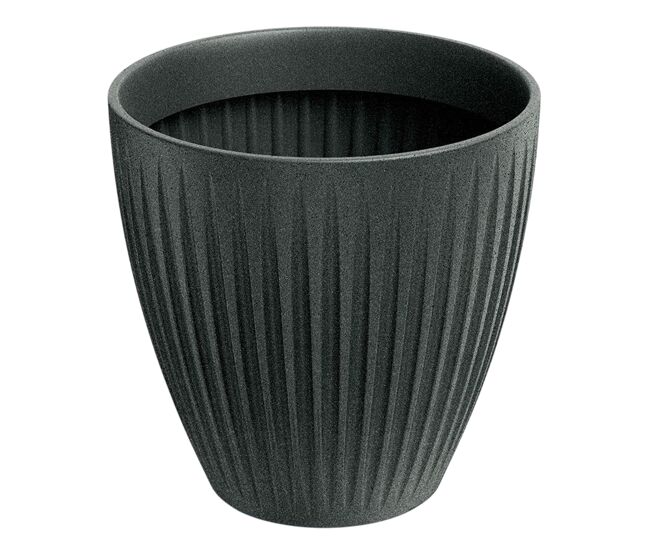 Latia vaso redondo midl ø60x58 granito grafite