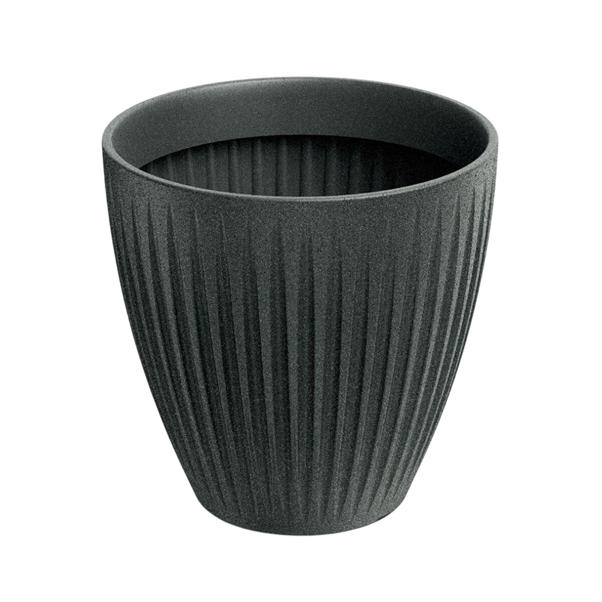 Latia vaso redondo midl ø40x40 granito grafite