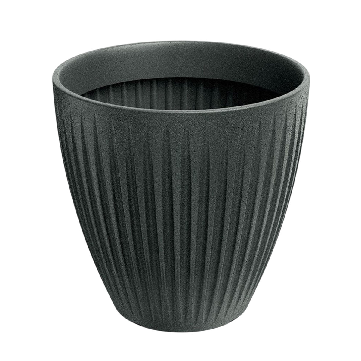 Latia vaso redondo midl ø48x48 granito grafite