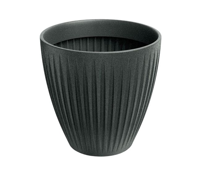 Latia vaso redondo midl ø48x48 granito grafite