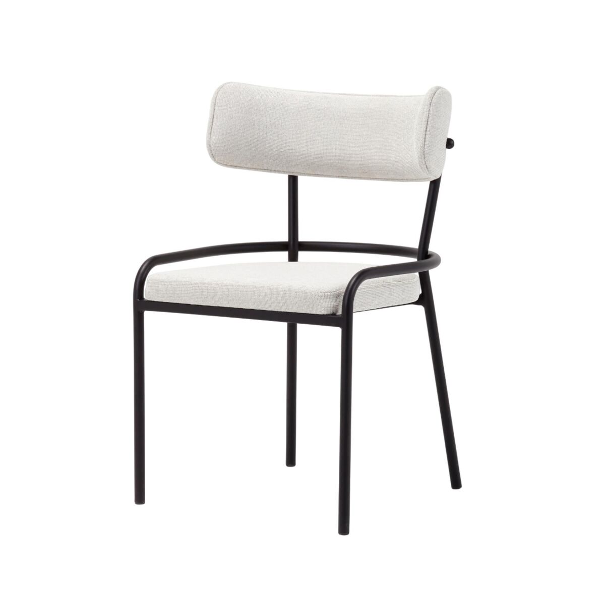 Cadeira well home beige 'pole' - design minimalista - ideal para espaços modernos e sofisticados - 55x60x95cm