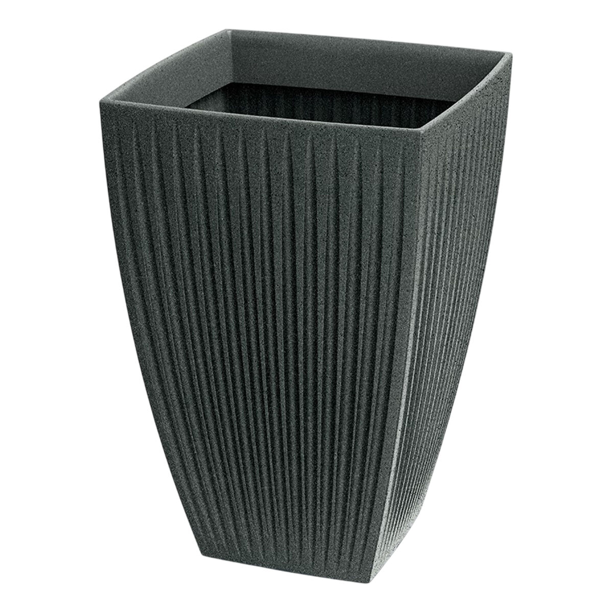 Vaso latia square high ø40x40 granito grafite
