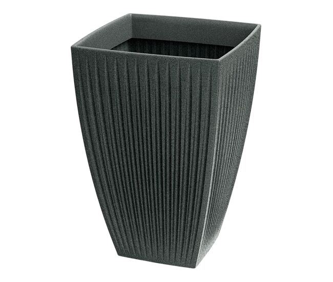 Vaso latia square high ø40x40 granito grafite