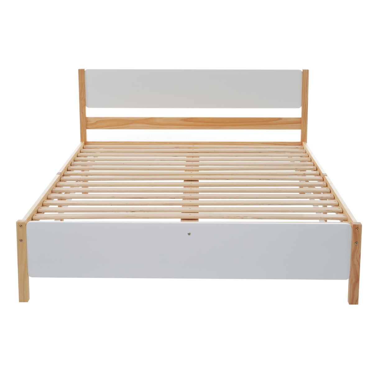 Estrado de madeira para cama de casal 140x200 cm - branco