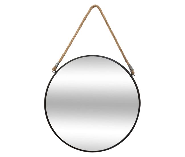 Espelho eden para sala de jantar e sala de estar, estilo moderno, cor preta 55 cm, ideal para decoração de interiores