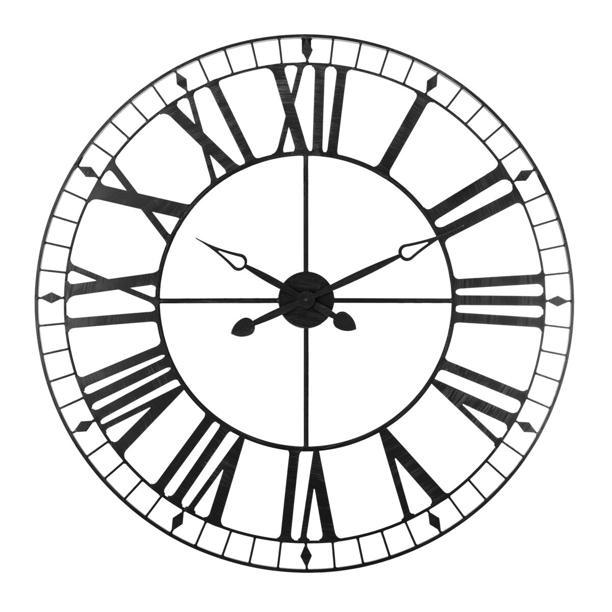 Relógio de parede tibor para sala de estar e sala de jantar, design elegante, preto 88 cm, moderno e decorativo